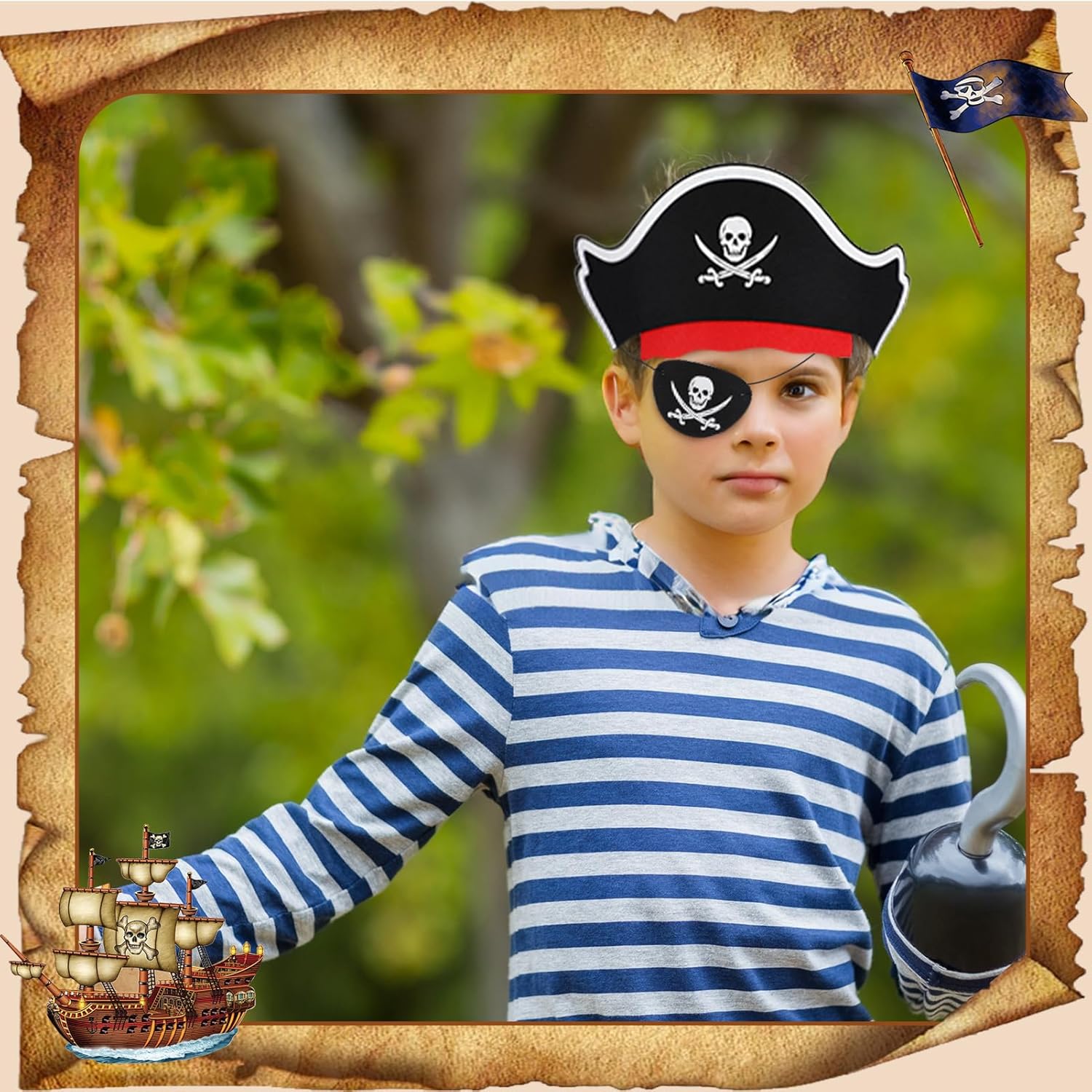 Perfect for Trick-or-Treating or Pirate Parties