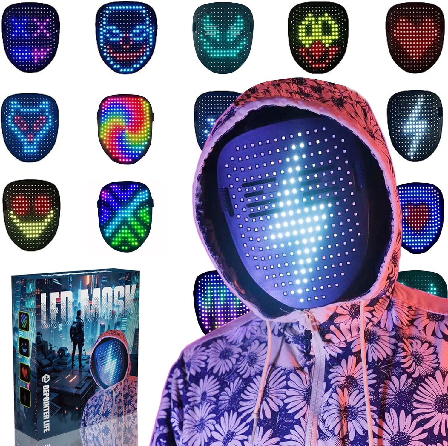 Depointer Life LED Mask with Gesture Sensing