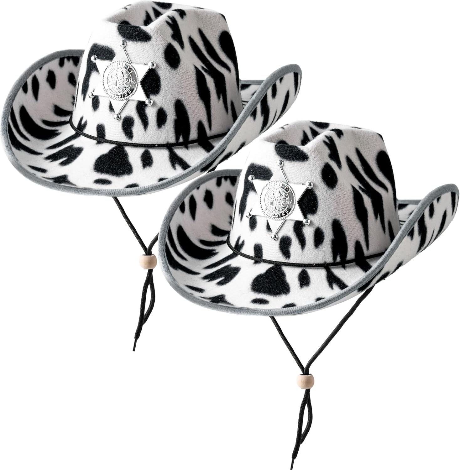 Halloween Spooktacular 2-Piece Felt Cowboy Hats for Kids Adults