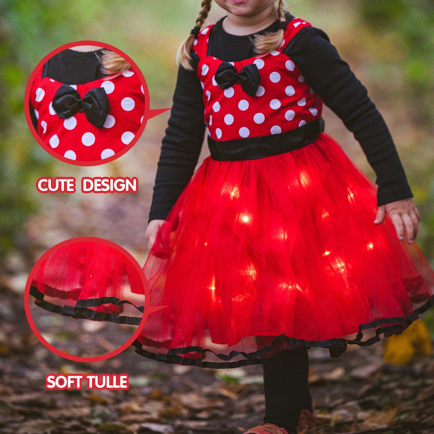 Light-Up Magic Girls Dress Up Costume Halloween Birthday Party