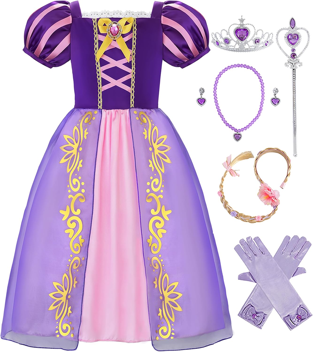 Girls Halloween Princess Costume Little Girls Costume Soft Fabric Purple