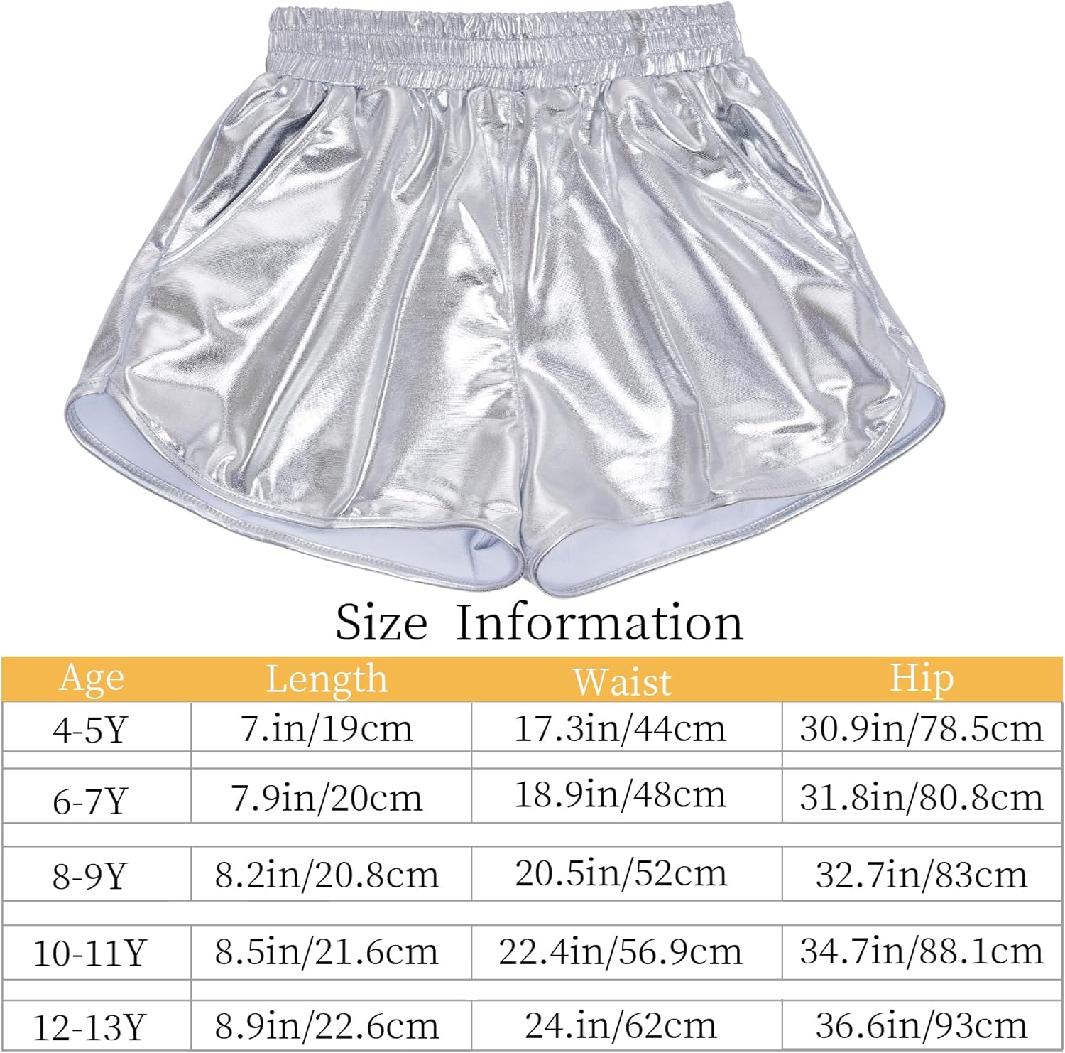 Bskifnn Alien Costume Metallic Shorts with Headband for Kids