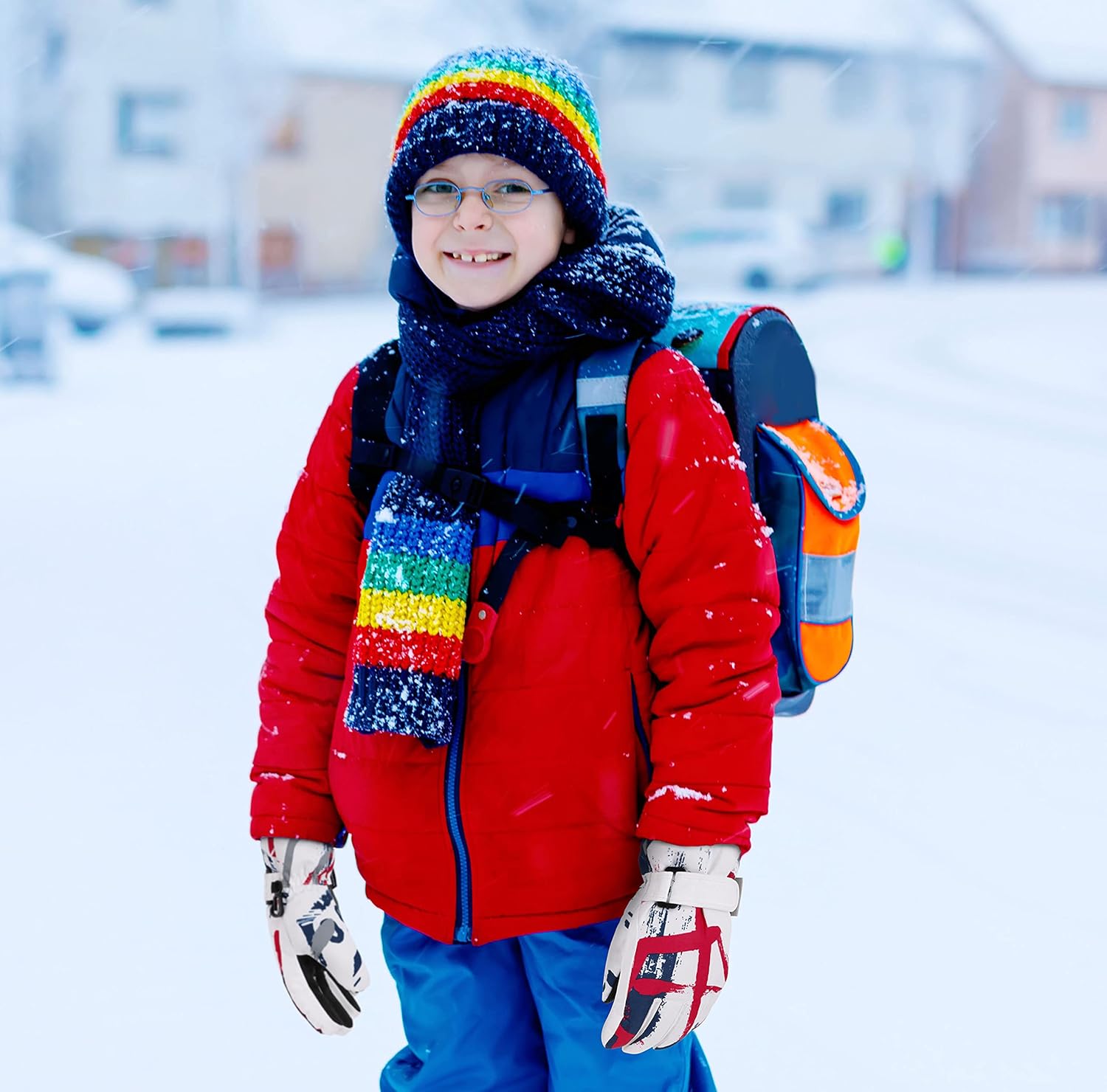 LULLABY KIDS Cotton Kids Snow Gloves Waterproof Warm