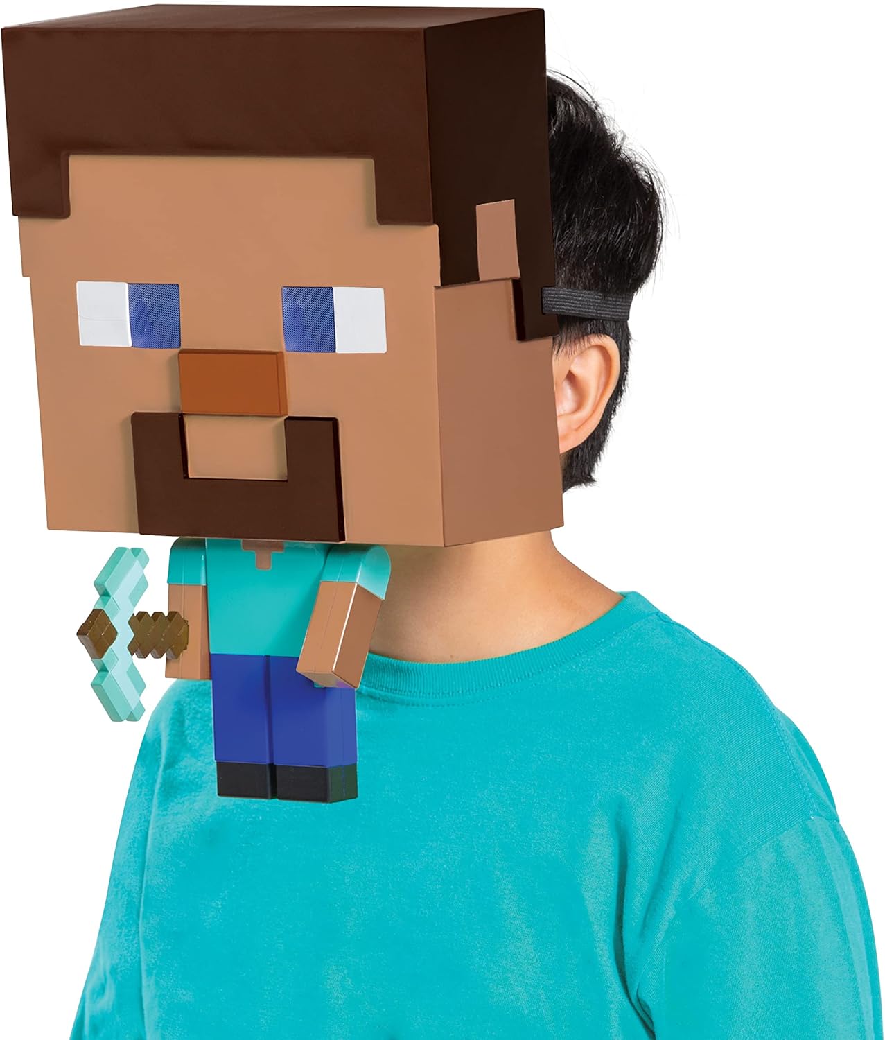 Minecraft Steve Costume Mask Official Mega Mask Kids Child Size