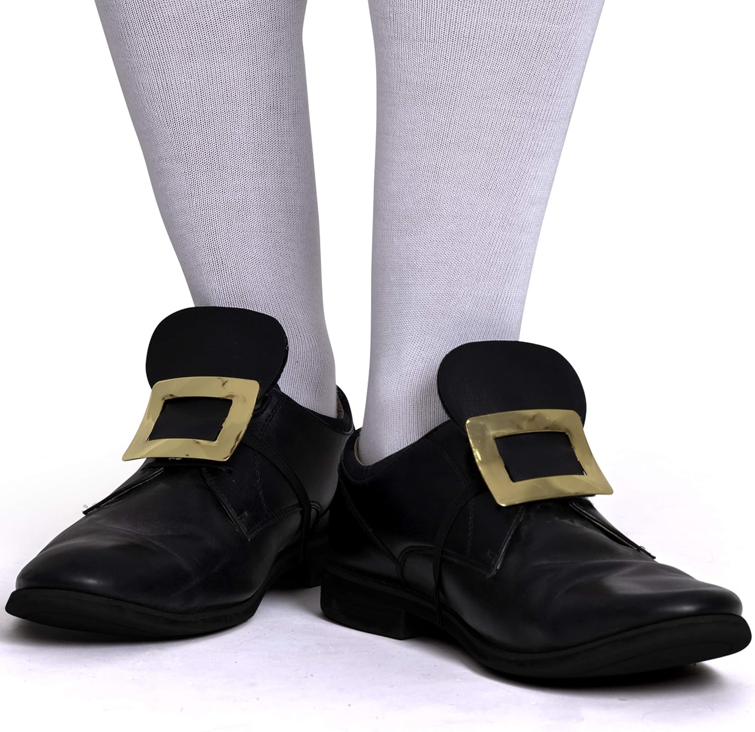 Skeleteen Shoe Buckles Gold Colonial Accessories for costume fun