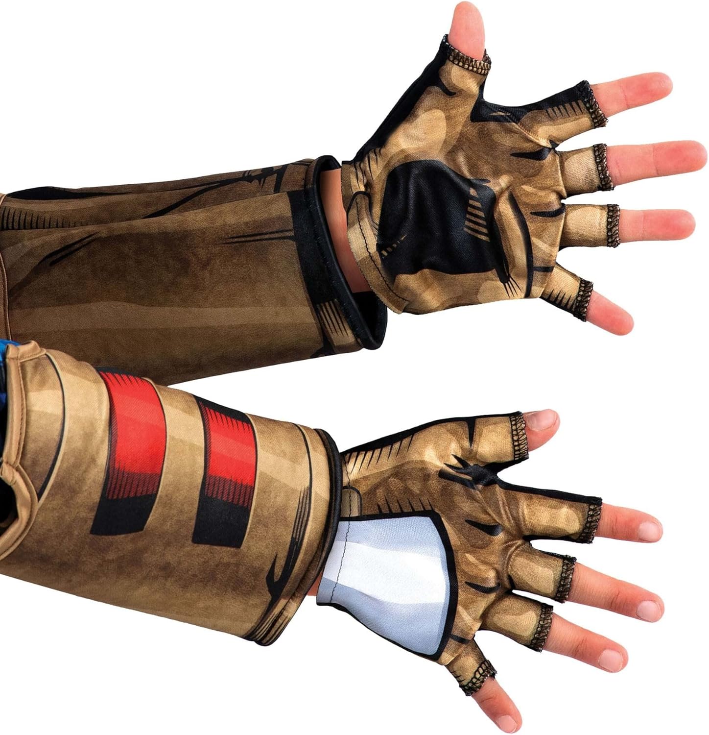 Captain America Fingerless Gloves for Kids Superhero Protection Style