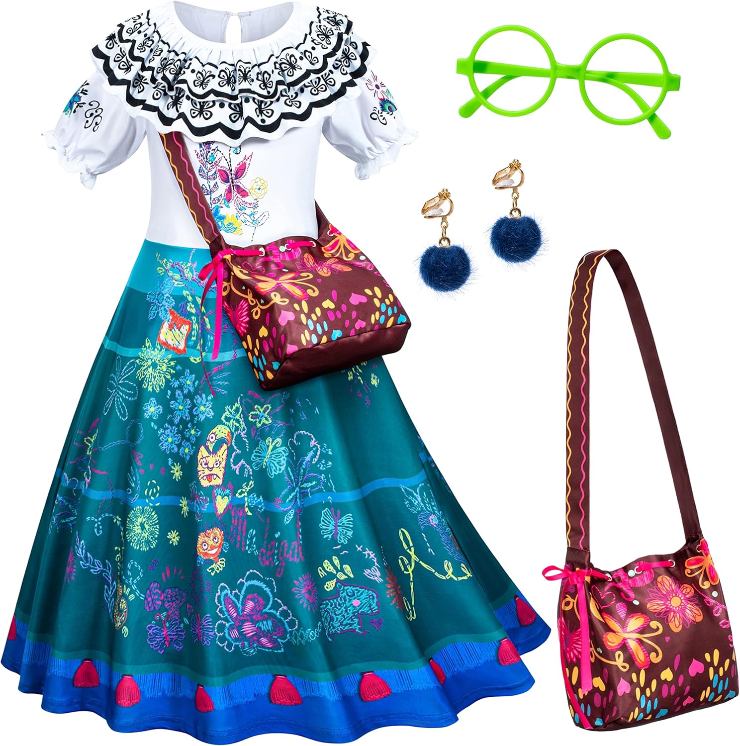 Magic Princess Costume Dress for Girls with Accessories