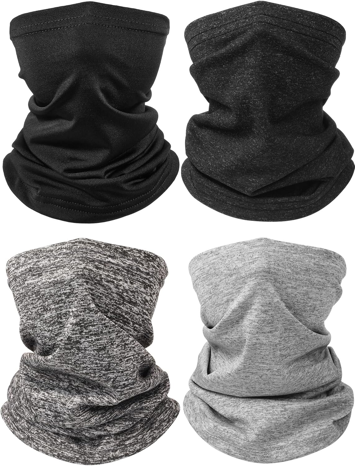 SATINIOR 4 Pack Kids Neck Gaiter UV Protection Face Cover Scarf