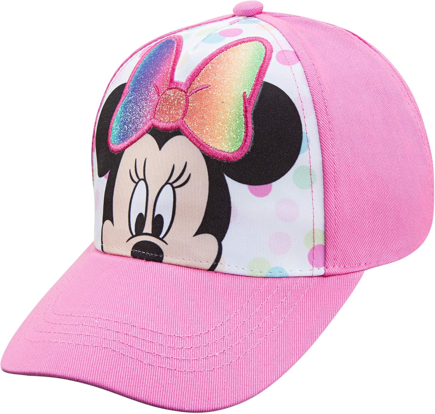 Adjustable Minnie Mouse Toddler Baseball Cap Pink