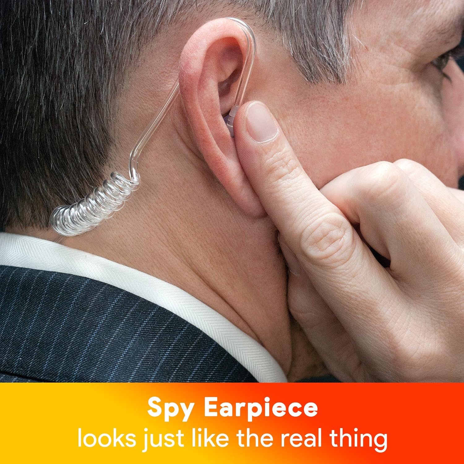 Skeleteen Spy Earpiece - Top Secret Agent Costume Piece