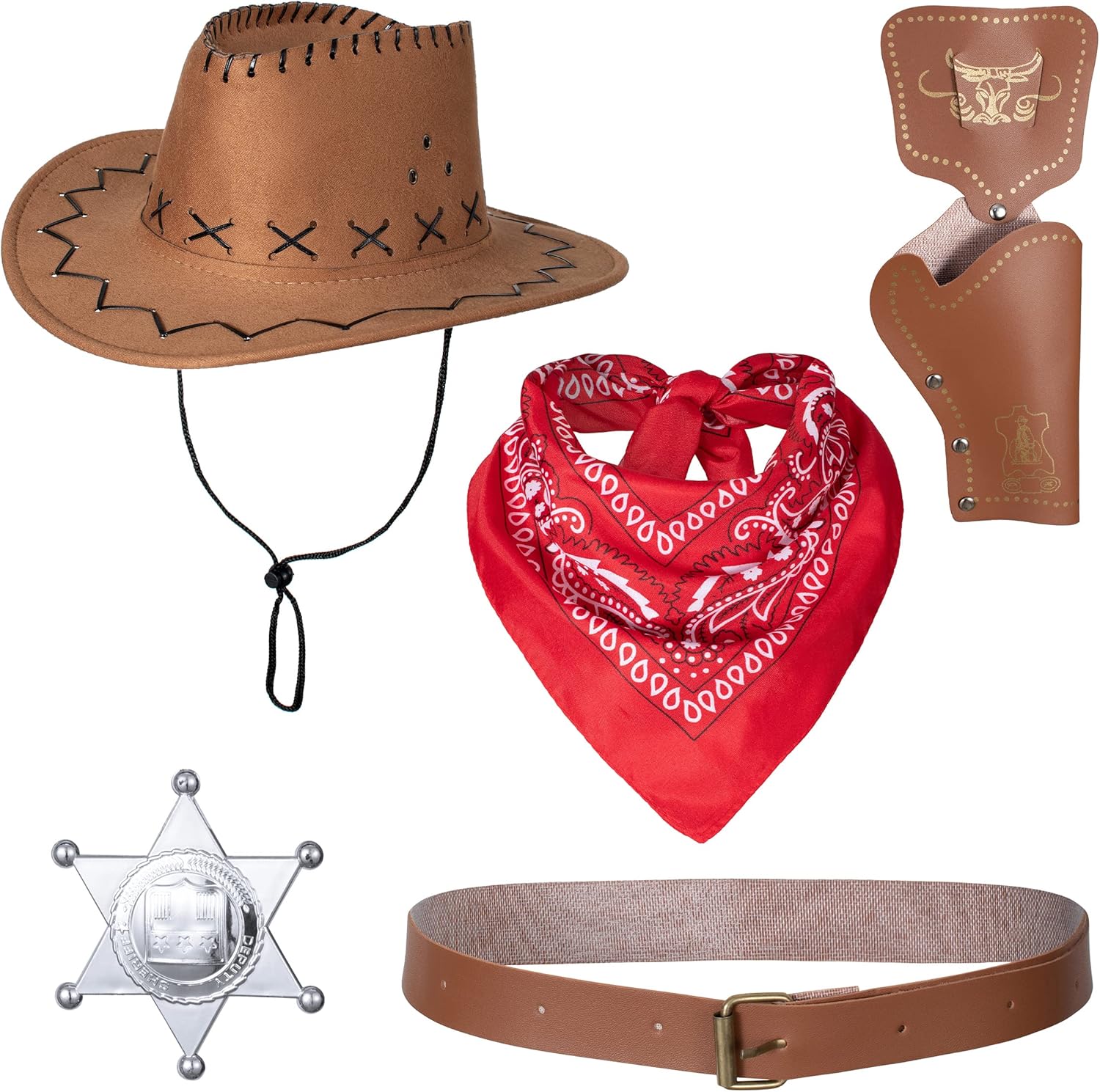 Rerypto Wild West Cowboy Costume Set for Kids 3-12