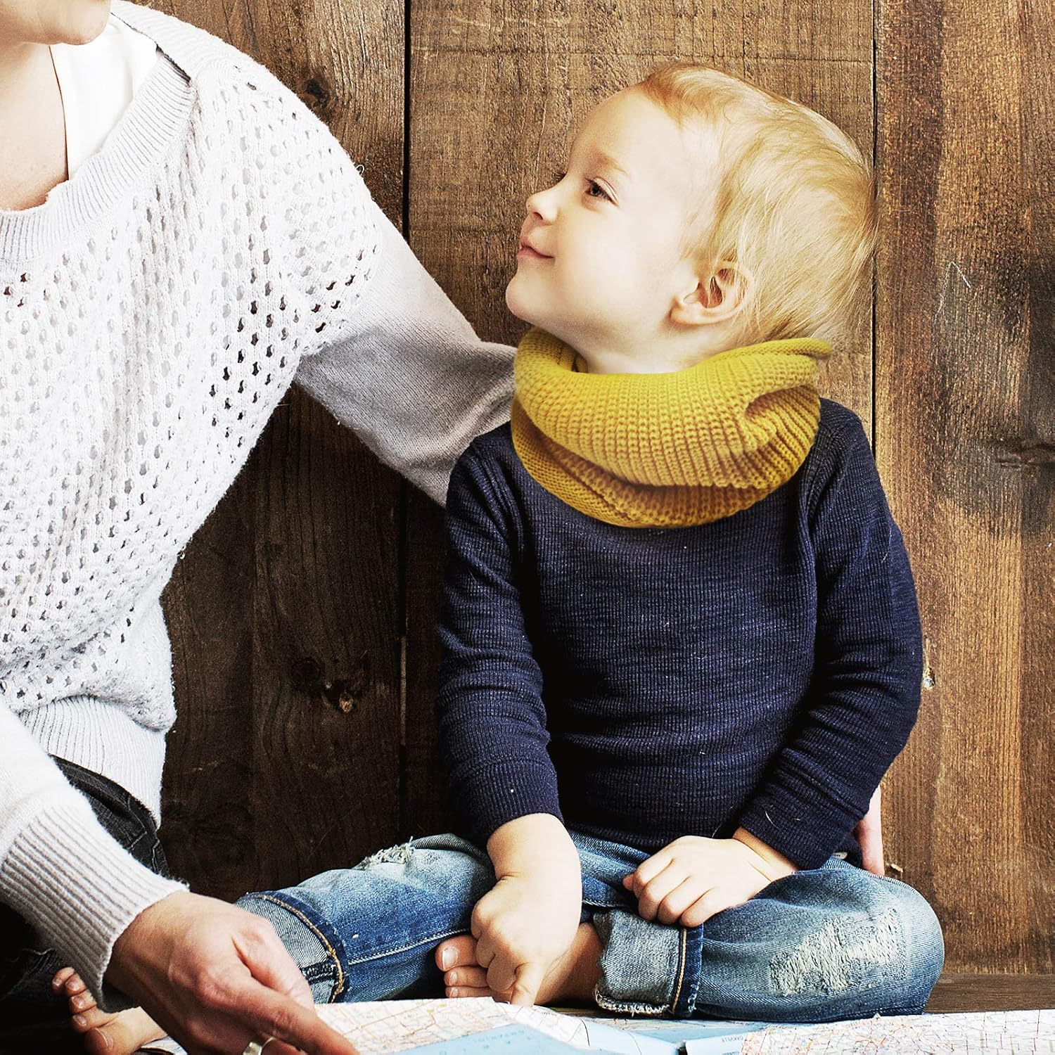 Bright fun winter scarf for kids