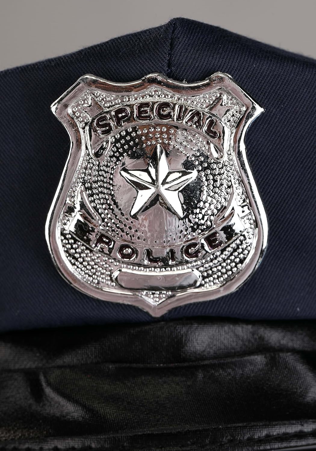 Elope Kids Police Hat with Silver Badge Adjusted Brim